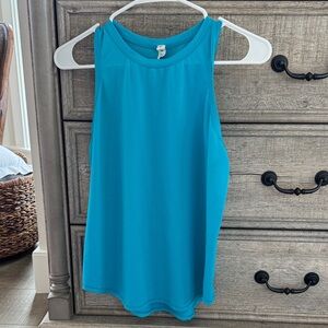 LULULEMON~size 6~EUC~High Neck Running & Training Tank Top~Aqua/Turquoise Tide